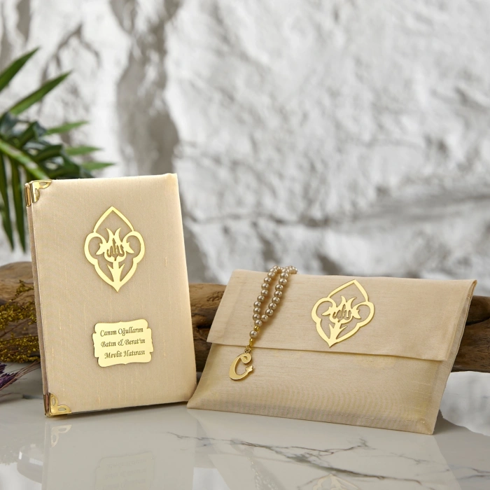 64 Sayfa Gold Çanta ve İnci Tesbihli Şantuk Yasin