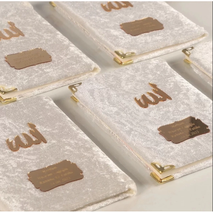 64 Sayfa Krem Keseli Kadife Yasin