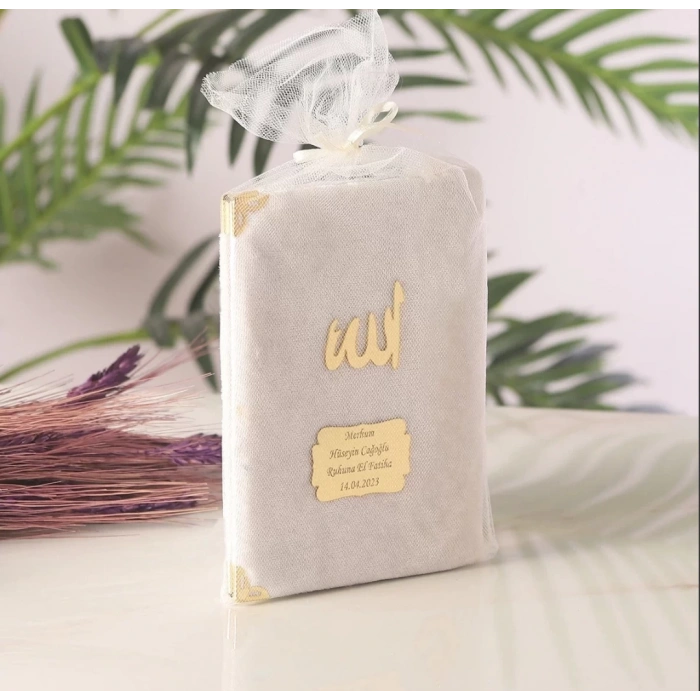 64 Sayfa Krem Keseli Kadife Yasin