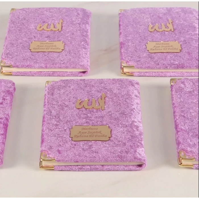 64 Sayfa Lila Keseli Kadife Yasin