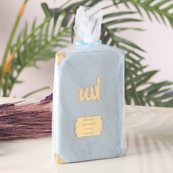 64 Sayfa Mavi Keseli Kadife Yasin