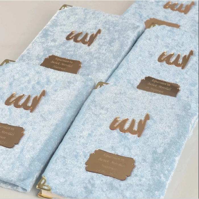 64 Sayfa Mavi Keseli Kadife Yasin