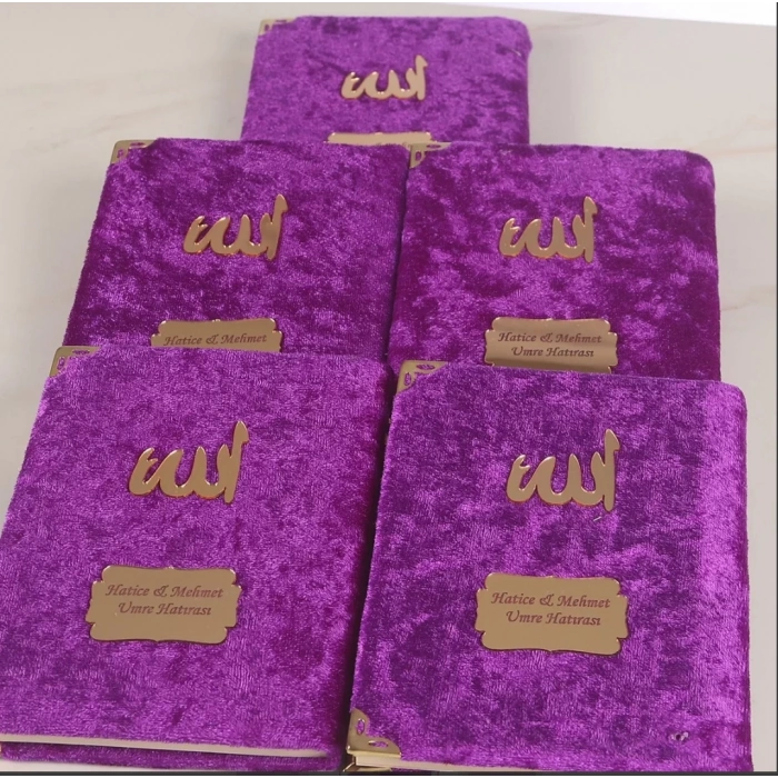 64 Sayfa Mor Kese ve İnci Tesbihli Kadife Yasin
