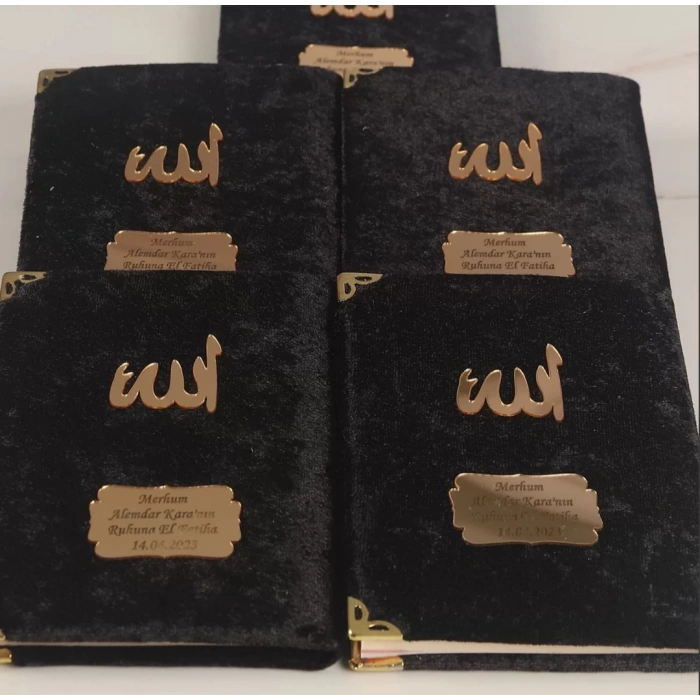 64 Sayfa Siyah Keseli Kadife Yasin