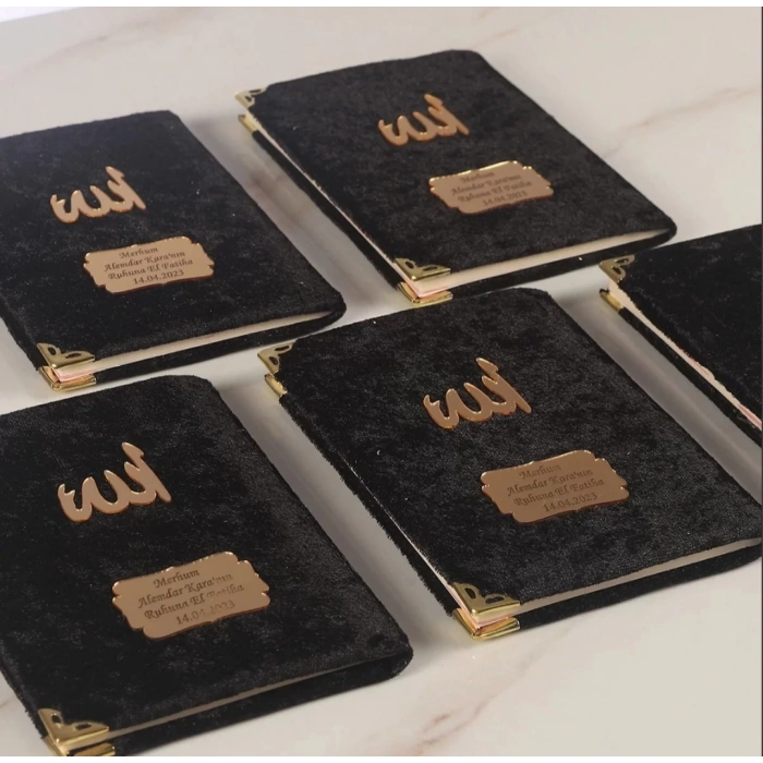 64 Sayfa Siyah Keseli Kadife Yasin