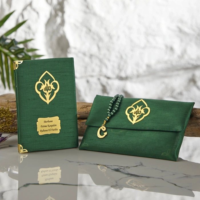 64 Sayfa Zümrüt Çanta ve İnci Tesbihli Şantuk Yasin