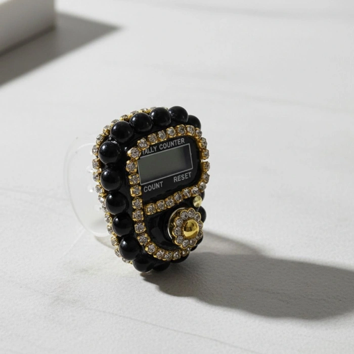 Mika Kutuda İsme Özel Süslemeli Siyah Renkli Zikirmatik