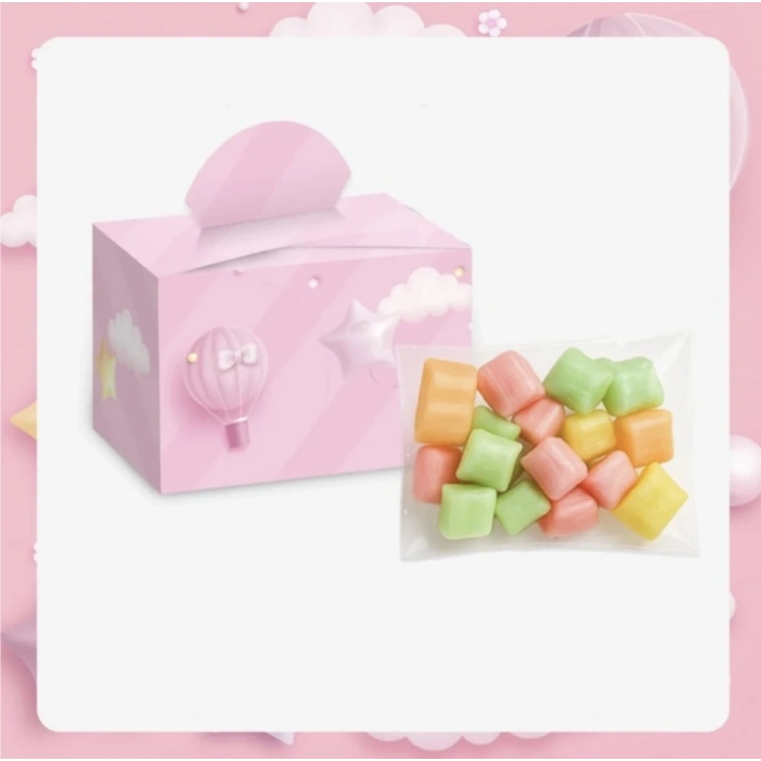 Balon Model Pembe Renkli Lokum Kutusu ve Mevlüt Şekeri