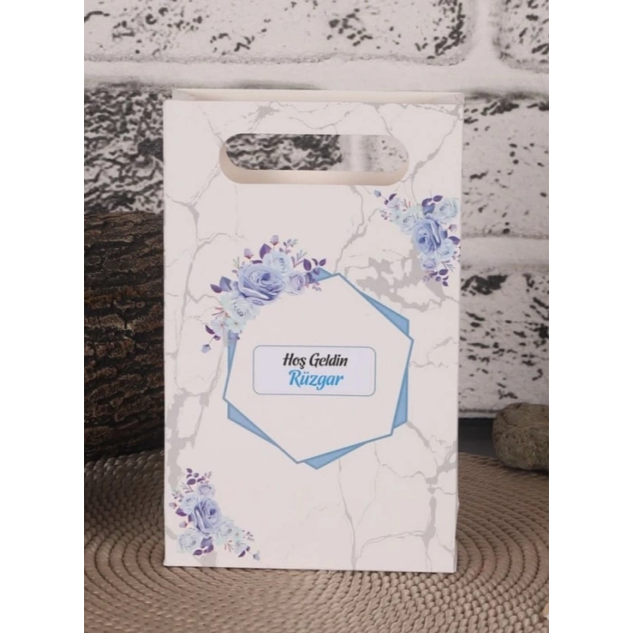 Altıgen Mavi Çanta