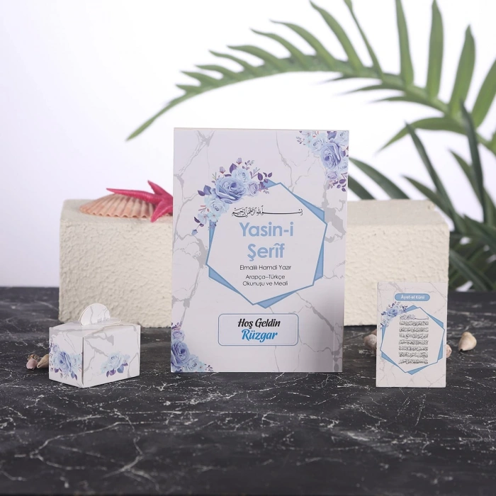 Altıgen Mavi Yasin + Lokumluk + Magnet