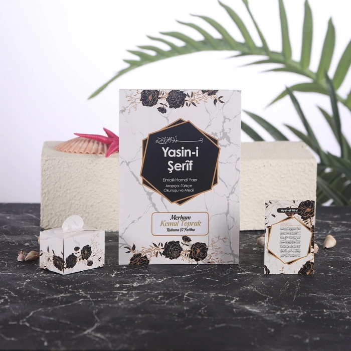 Altıgen Siyah Yasin + Magnet + Lokumluk