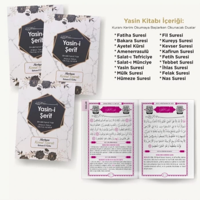 Altıgen Siyah Yasin + Tesbih + Magnet + 0PP Ambalaj