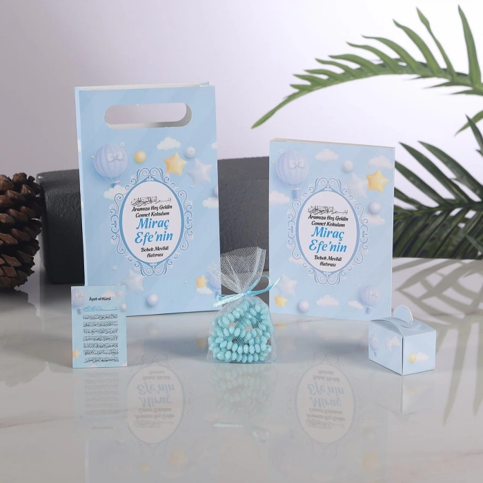 Balon Mavi 5 li Mevlid Seti