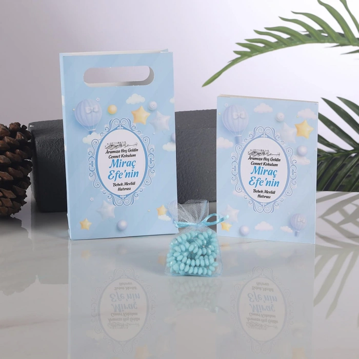 Balon Mavi Çanta + Yasin + Kese Tesbih