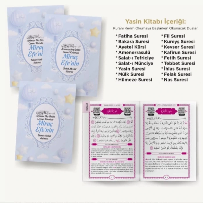 Balon Mavi Tül Kese + Yasin