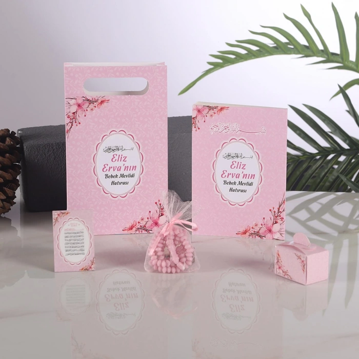 Çiçek Pembe 5 li Mevlid Seti