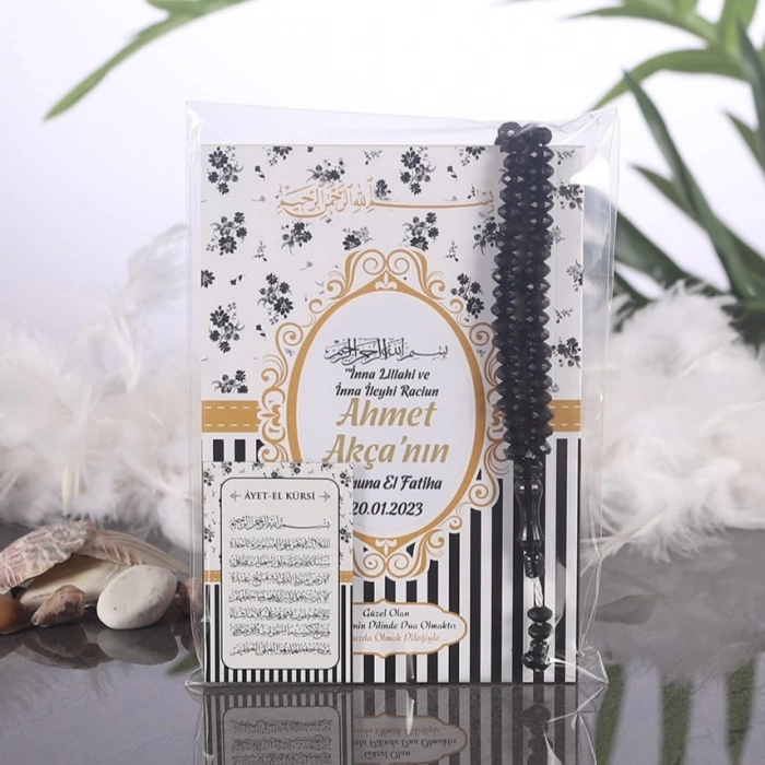 Çizgi Siyah OPP + Yasin + Magnet + Tesbih