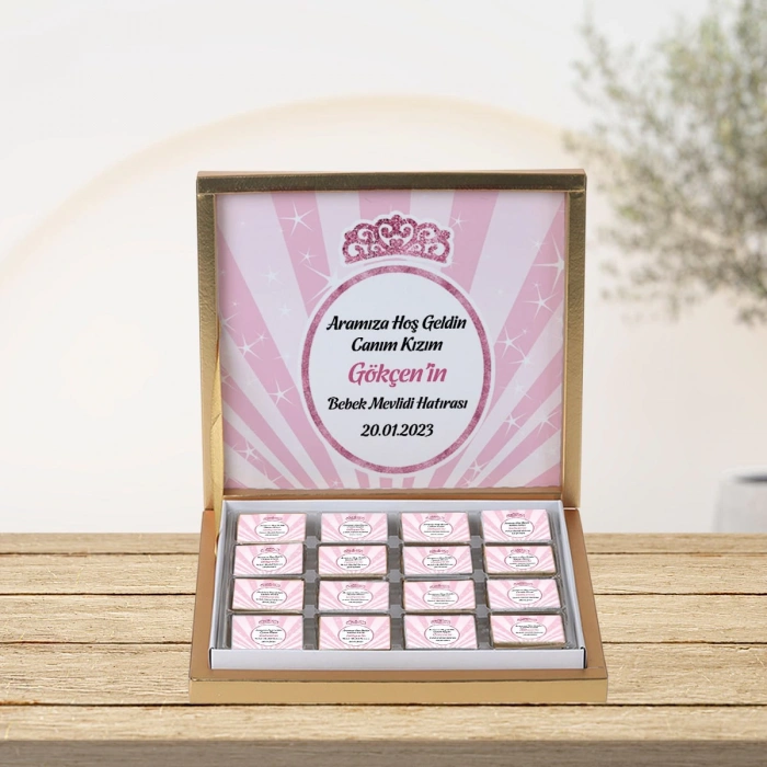 Taç Pembe 48li Gold Kutu Çikolata