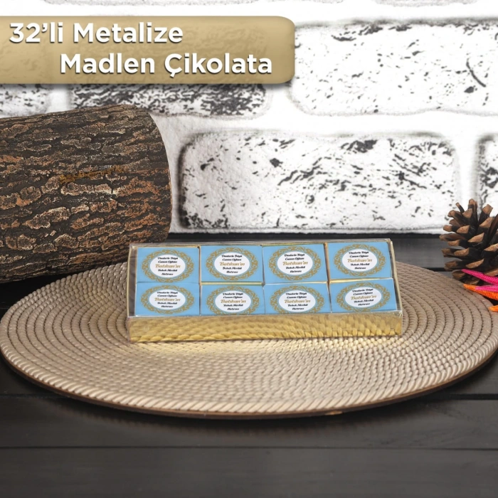 Yaldız Mavi 32li Madlen Çikolata