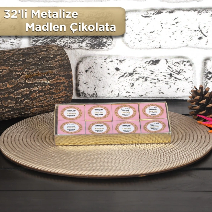 Yaldız Pembe 32li Madlen Çikolata