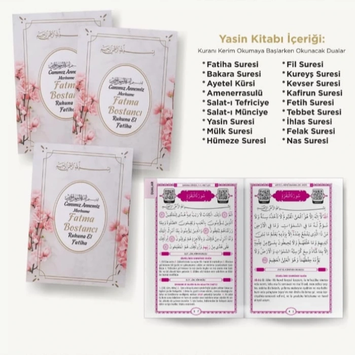 Zerafet Pembe Tül Kese + Yasin + Tesbih