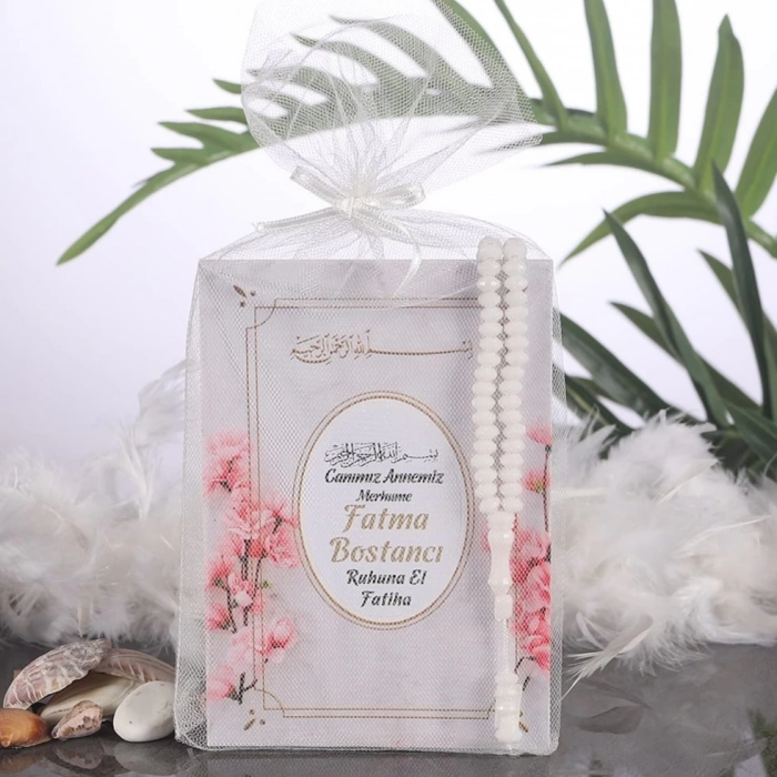 Zerafet Pembe Tül Kese + Yasin + Tesbih