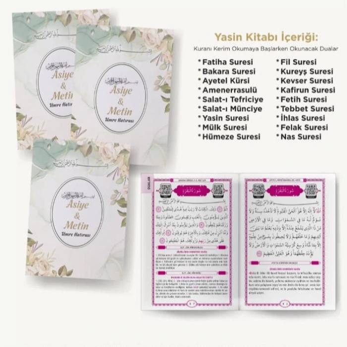 Zerafet Yeşil Tül Kese + Yasin + Tesbih