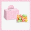 Kalp Model Pembe Renkli Lokum Kutusu ve Mevlüt Şekeri