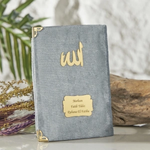 64 Sayfa Gri Kadife Yasin