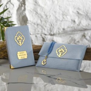 64 Sayfa Mavi Çanta ve İnci Tesbihli Şantuk Yasin