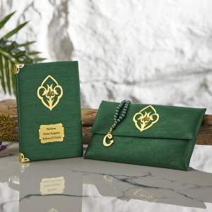 64 Sayfa Zümrüt Çanta ve İnci Tesbihli Şantuk Yasin