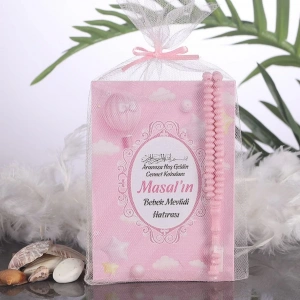 Balon Pembe Tül Kese + Yasin + Tesbih