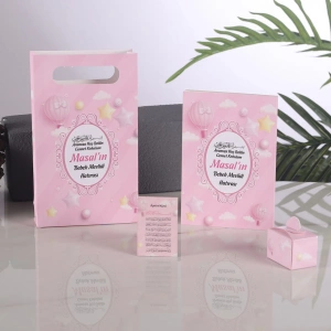 Balon Pembe Yasin + Çanta + Lokumluk + Magnet