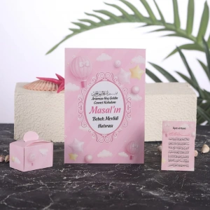 Balon Pembe Yasin + Lokumluk + Magnet