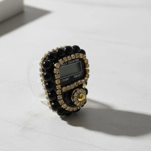 Mika Kutuda İsme Özel Süslemeli Siyah Renkli Zikirmatik