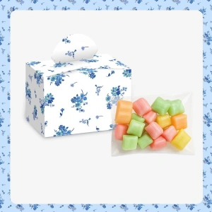 Çizgi Model Lacivert Renkli Lokum Kutusu ve Mevlüt Şekeri