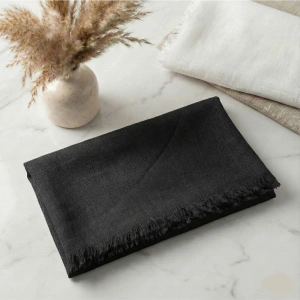 Siyah Renkli Flamlı Pamuk Eşarp