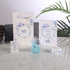 Altıgen Mavi 5 li Mevlit Seti