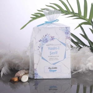 Altıgen Mavi Tül Kese + Yasin