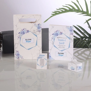 Altıgen Mavi Yasin + Çanta + Lokumluk + Magnet