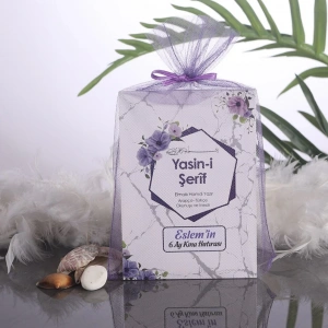 Altıgen Mor Yasin + Tül kese