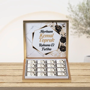 Altıgen Siyah 48li Gold Kutu Çikolata