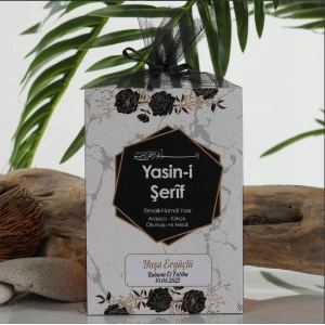 Altıgen Siyah Yasin+ Tül Kese