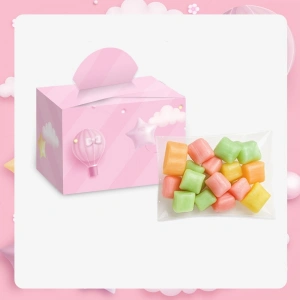 Balon Model Pembe Renkli Lokum Kutusu ve Mevlüt Şekeri