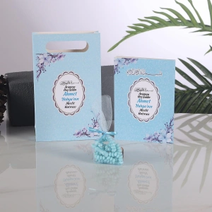 Çiçek Mavi Çanta + Yasin + Kese Tesbih