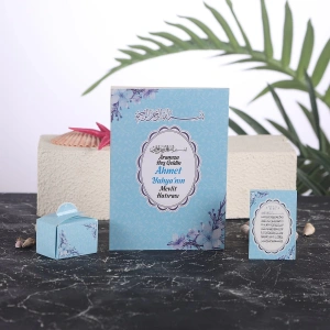 Çiçek Mavi Yasin + Lokumluk + Magnet