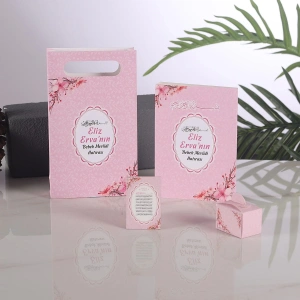 Çiçek Pembe Çanta + Yasin + Kese Tesbih