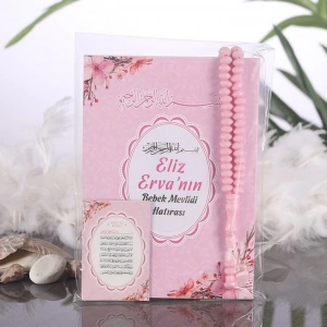 Çiçek Pembe OPP + Yasin + Magnet + Tesbih