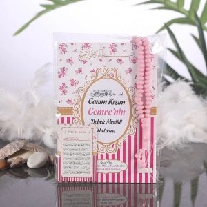 Çizgi Pembe OPP + Yasin + Magnet + Tesbih