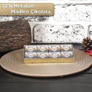 Çizgi Siyah 32li Madlen Çikolata